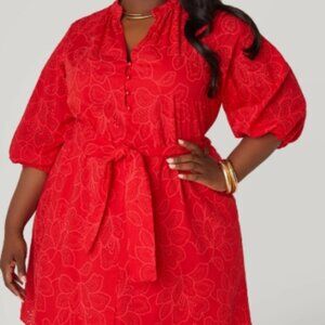 Ashley Stewart Eyelet Cotton Dress